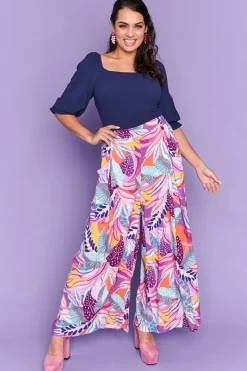 Lorraine Designs Pants & Jeans*Xane Textured Palms Pants