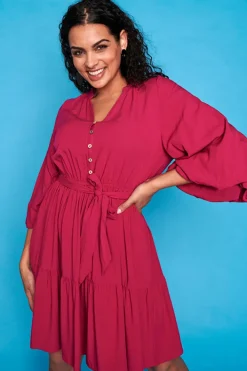 Lorraine Designs Casual Dresses | Fit & Flare Dresses*Zale Magenta Dress