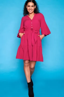 Lorraine Designs Casual Dresses | Fit & Flare Dresses*Zale Magenta Dress
