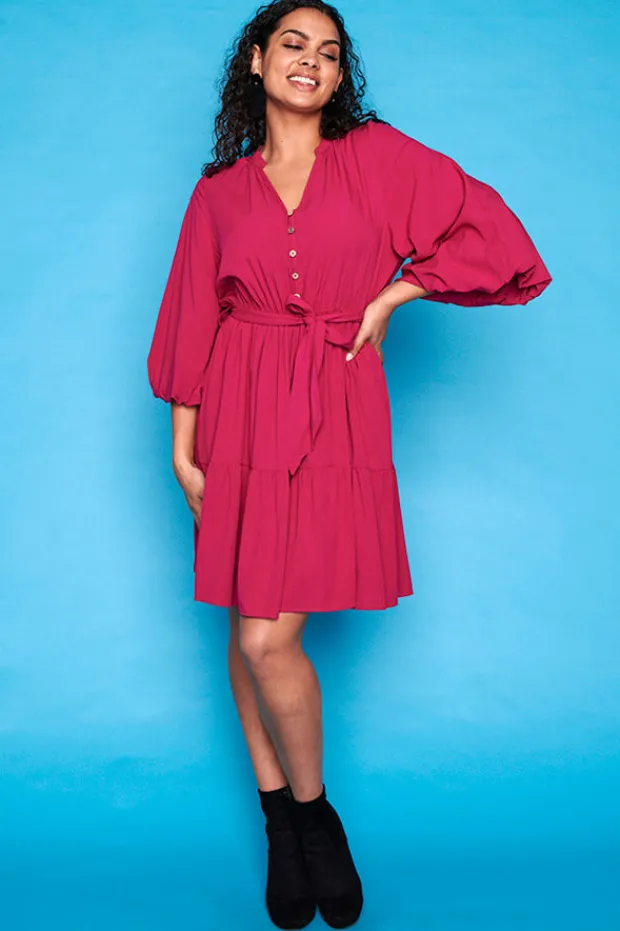 Lorraine Designs Casual Dresses | Fit & Flare Dresses*Zale Magenta Dress