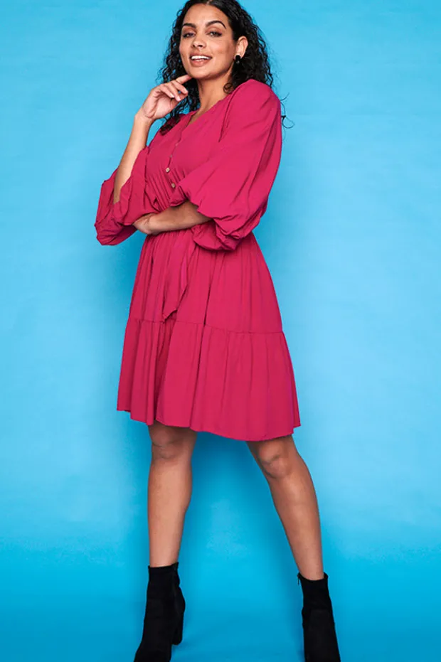Lorraine Designs Casual Dresses | Fit & Flare Dresses*Zale Magenta Dress