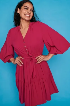 Lorraine Designs Casual Dresses | Fit & Flare Dresses*Zale Magenta Dress