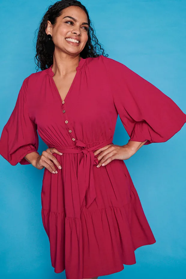 Lorraine Designs Casual Dresses | Fit & Flare Dresses*Zale Magenta Dress