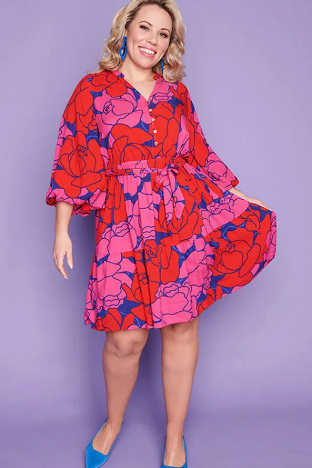 Lorraine Designs Casual Dresses | Fit & Flare Dresses*Zale Pink Peonies Dress