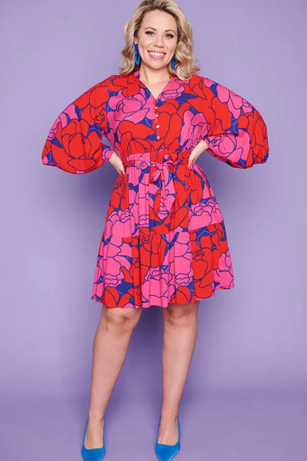 Lorraine Designs Casual Dresses | Fit & Flare Dresses*Zale Pink Peonies Dress