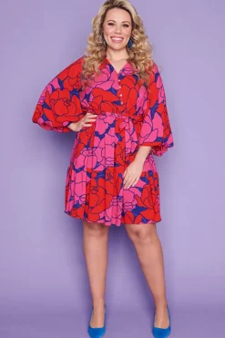 Lorraine Designs Casual Dresses | Fit & Flare Dresses*Zale Pink Peonies Dress
