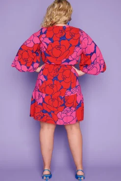Lorraine Designs Casual Dresses | Fit & Flare Dresses*Zale Pink Peonies Dress
