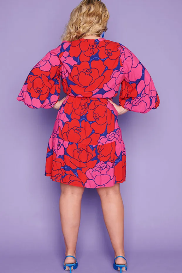 Lorraine Designs Casual Dresses | Fit & Flare Dresses*Zale Pink Peonies Dress
