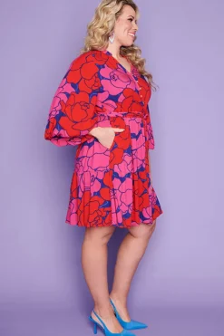 Lorraine Designs Casual Dresses | Fit & Flare Dresses*Zale Pink Peonies Dress