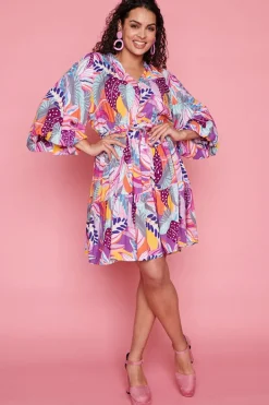 Lorraine Designs Casual Dresses | Fit & Flare Dresses*Zale Textured Palms Dress