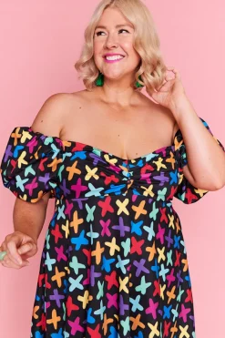 Lorraine Fit & Flare Dresses | Off The Shoulder Dresses*Zalia Criss Cross Dress