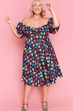 Lorraine Fit & Flare Dresses | Off The Shoulder Dresses*Zalia Criss Cross Dress
