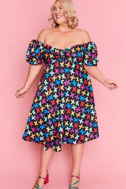 Lorraine Fit & Flare Dresses | Off The Shoulder Dresses*Zalia Criss Cross Dress