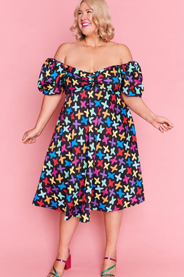 Lorraine Fit & Flare Dresses | Off The Shoulder Dresses*Zalia Criss Cross Dress