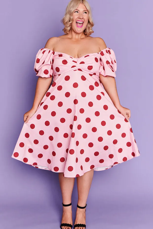 Lorraine Fit & Flare Dresses | Off The Shoulder Dresses*Zalia Sweet Spots Dress