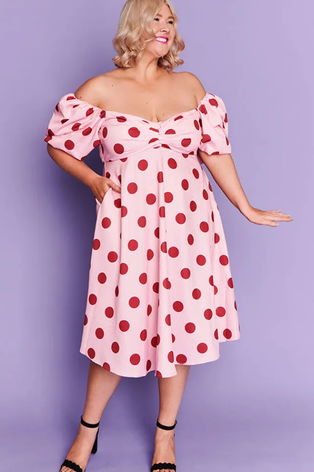 Lorraine Fit & Flare Dresses | Off The Shoulder Dresses*Zalia Sweet Spots Dress