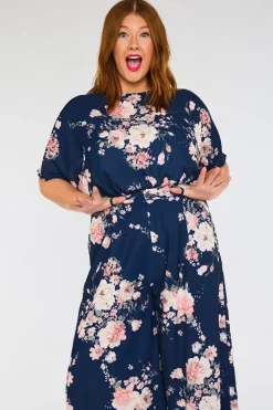 Lorraine Pants & Jeans*Zoey Navy Floral Pant